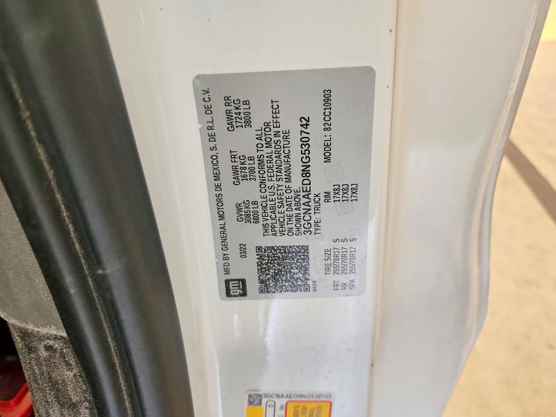 Продаж на аукціоні авто 2022 Chevrolet Silverado, vin: 3GCNAAED8NG530742, номер лоту: 68914086
