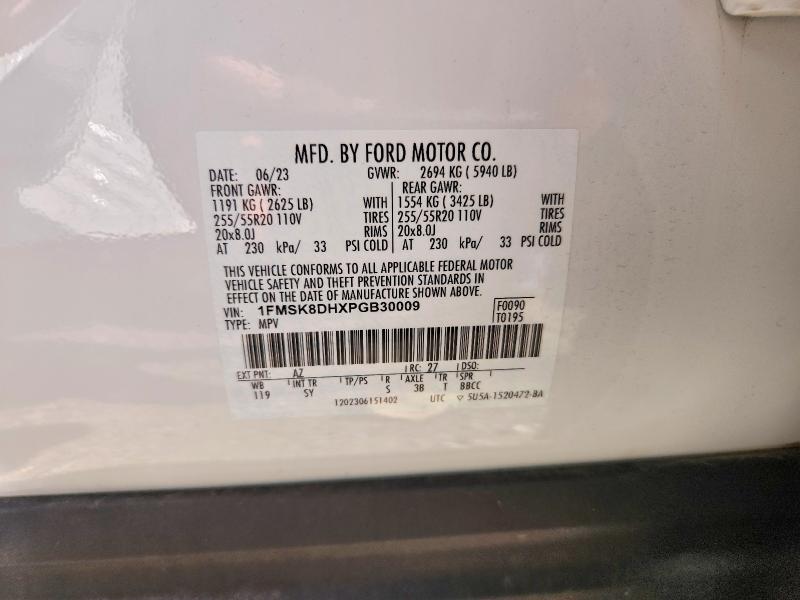 Продаж на аукціоні авто 2023 Ford Explorer, vin: 1FMSK8DHXPGB30009, номер лоту: 68938296