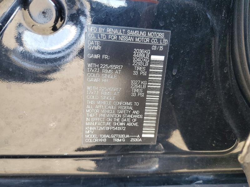 Aukcja sprzedaży 2015 Nissan Rogue, vin: KNMAT2MT8FP541972, numer aukcji: 68836026