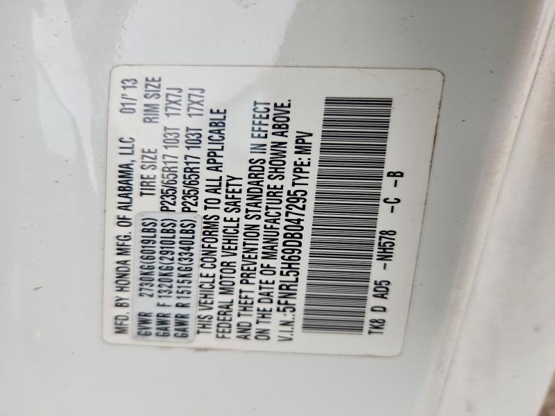 2013 Honda Odyssey მანქანა იყიდება აუქციონზე, vin: 5FNRL5H69DB047295, აუქციონის ნომერი: 70184316
