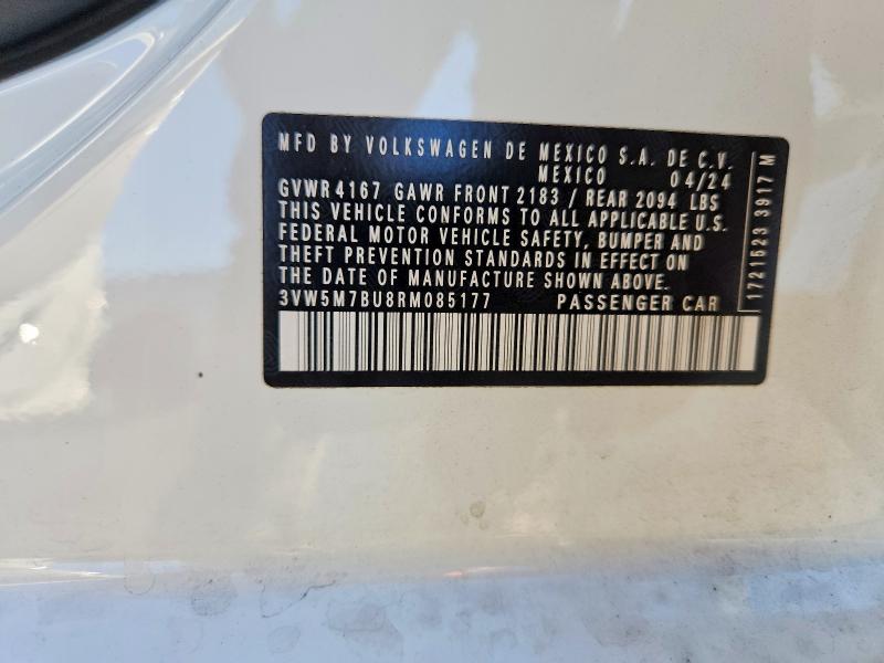 Продаж на аукціоні авто 2024 Volkswagen Jetta, vin: 3VW5M7BU8RM085177, номер лоту: 69161376