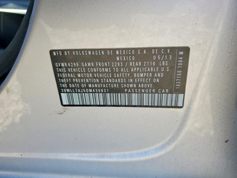 Aukcja sprzedaży 2013 Volkswagen Jetta, vin: 3VWLL7AJ5DM439831        , numer aukcji: 69321526
