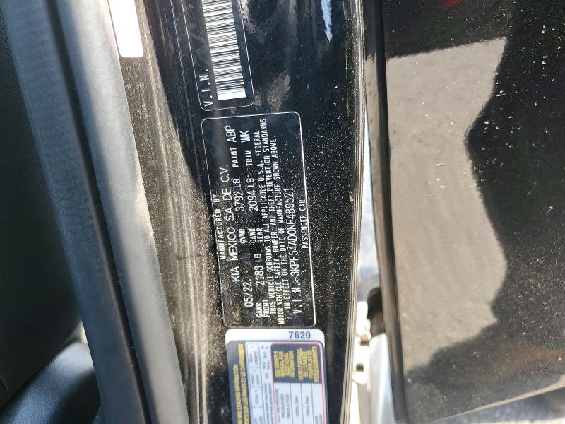 69387386 :رقم المزاد ، 3KPF54AD0NE489521 vin ، 2022 Kia Forte مزاد بيع