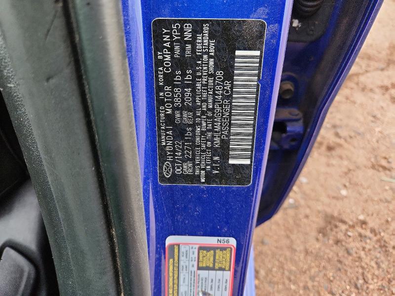2023 Hyundai Elantra მანქანა იყიდება აუქციონზე, vin: KMHLM4AG9PU448708, აუქციონის ნომერი: 67910246