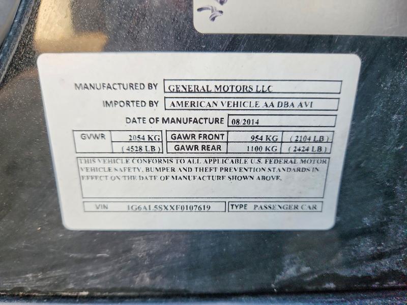 Продаж на аукціоні авто 2015 Cadillac Ats, vin: 1G6AL5SXXF0107619, номер лоту: 70885646