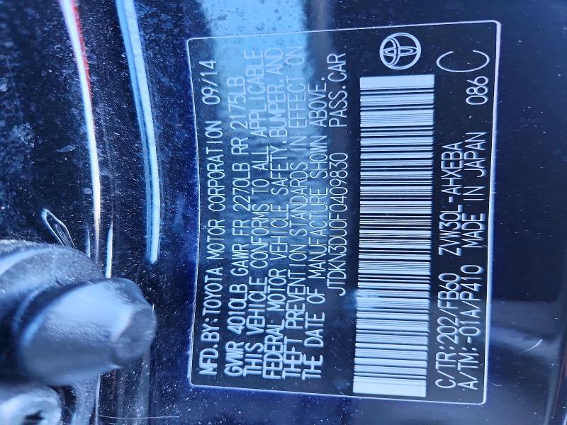 Продаж на аукціоні авто 2015 Toyota Prius, vin: JTDKN3DU0F0409830, номер лоту: 69635676
