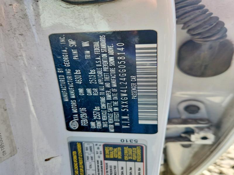 2016 Kia Optima მანქანა იყიდება აუქციონზე, vin: 5XXGW4L24GG058140, აუქციონის ნომერი: 70623876