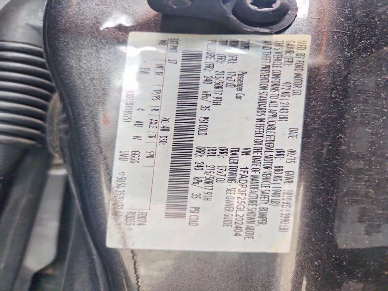 2016 Ford Focus მანქანა იყიდება აუქციონზე, vin: 1FADP3F25GL202404, აუქციონის ნომერი: 68959356