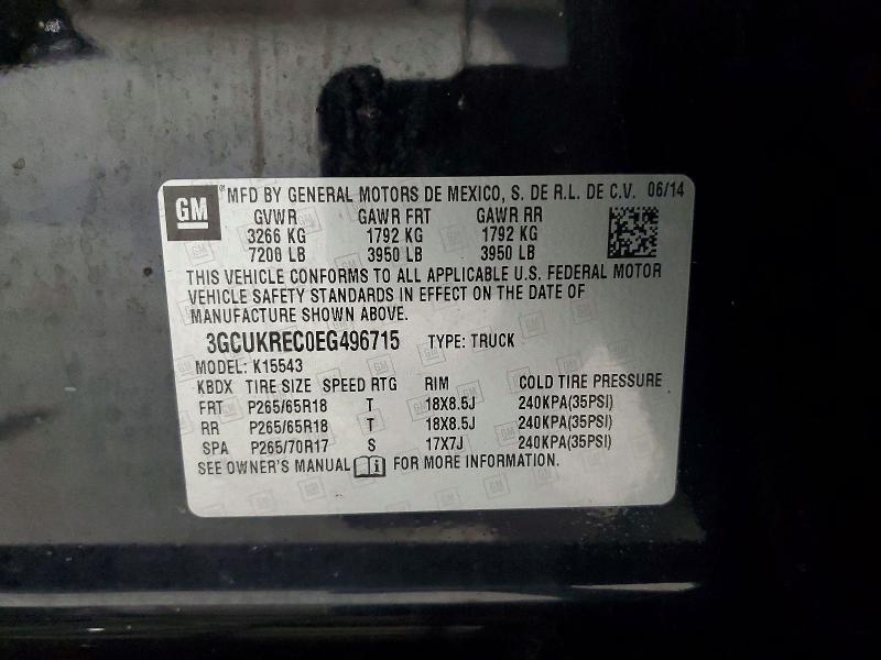 Aukcja sprzedaży 2014 Chevrolet Silverado, vin: 3GCUKREC0EG496715, numer aukcji: 68605636