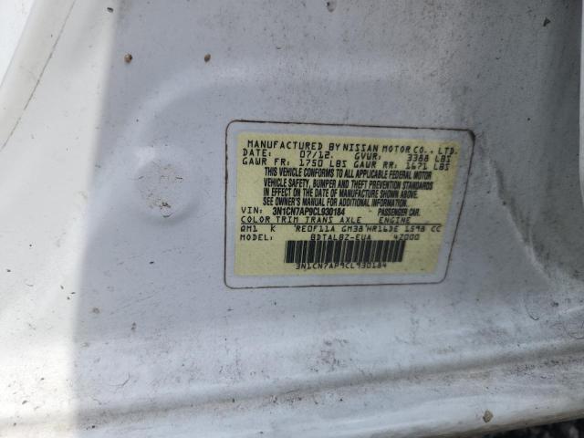 69920846 :رقم المزاد ، 3N1CN7AP9CL930184 vin ، 2012 Nissan Versa مزاد بيع