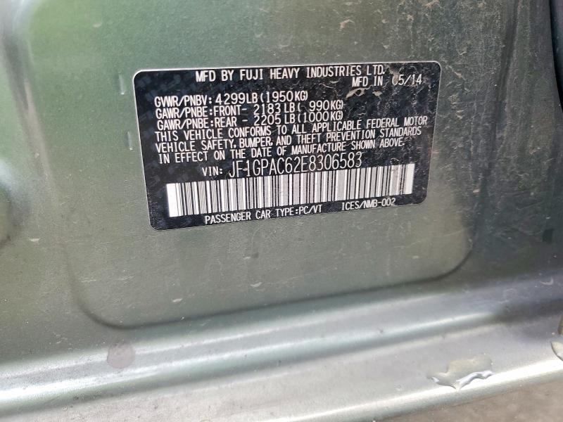 Продаж на аукціоні авто 2014 Subaru Impreza, vin: JF1GPAC62E8306583, номер лоту: 69121126