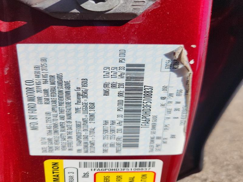 2015 Ford Fusion მანქანა იყიდება აუქციონზე, vin: 1FA6P0HD3F5108837, აუქციონის ნომერი: 70823196