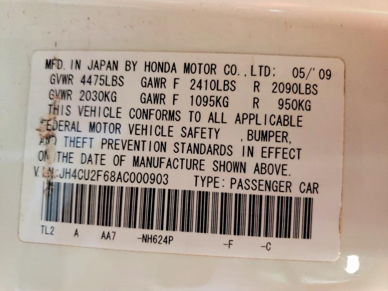 Продаж на аукціоні авто 2010 Acura Tsx, vin: JH4CU2F68AC000903, номер лоту: 68327176