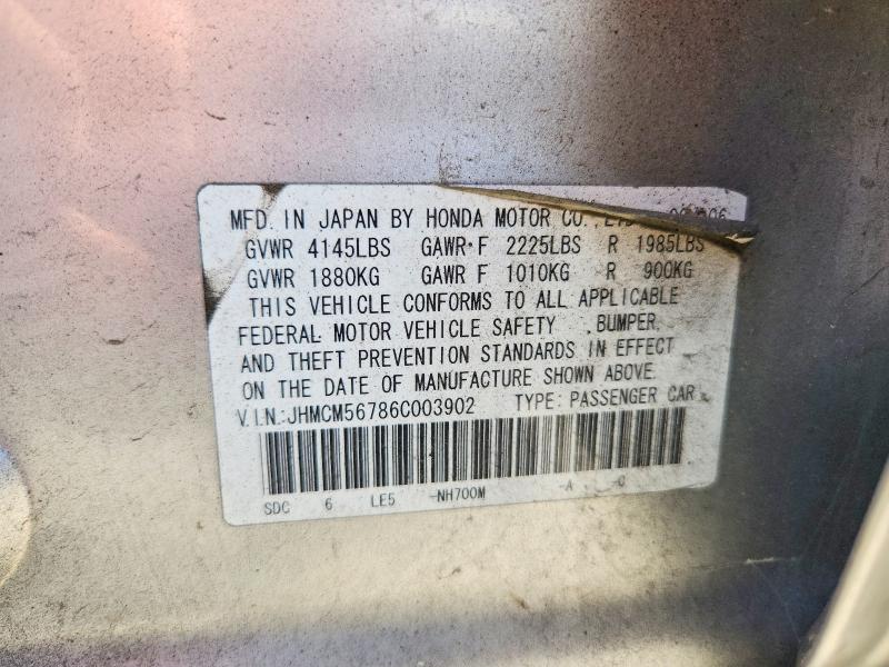 Продаж на аукціоні авто 2006 Honda Accord, vin: JHMCM56786C003902, номер лоту: 67472636