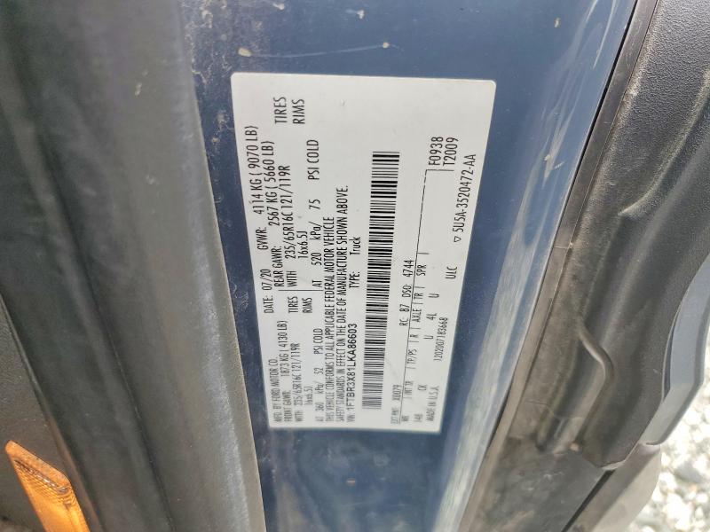 69054836 :رقم المزاد ، 1FTBR3X81LKA86603 vin ، 2020 Ford Transit 250 مزاد بيع