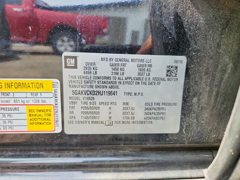 Aukcja sprzedaży 2017 Buick Enclave, vin: 5GAKVCKD2HJ119641, numer aukcji: 70524776