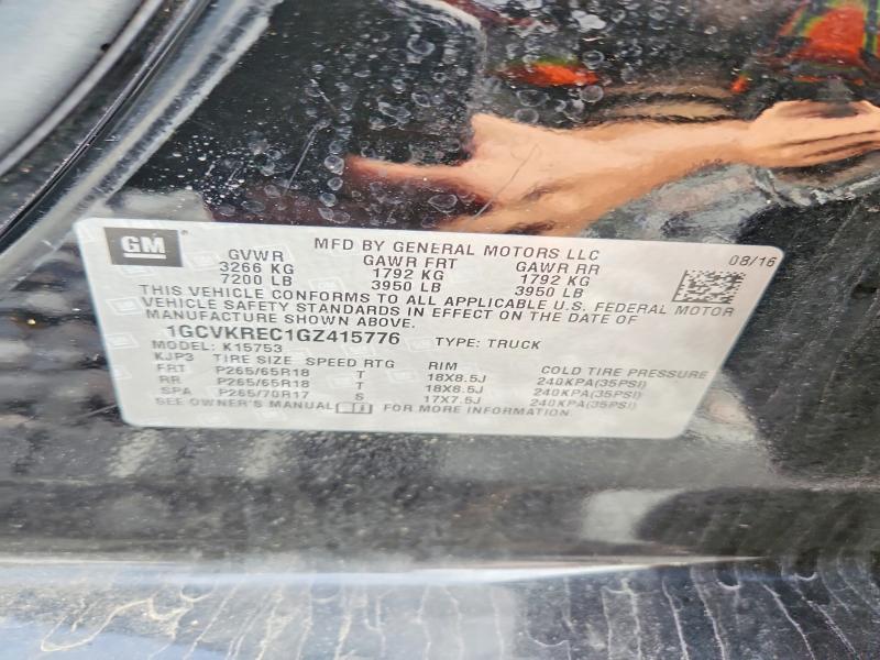 69007086 :رقم المزاد ، 1GCVKREC1GZ415776 vin ، 2016 Chevrolet Silverado مزاد بيع