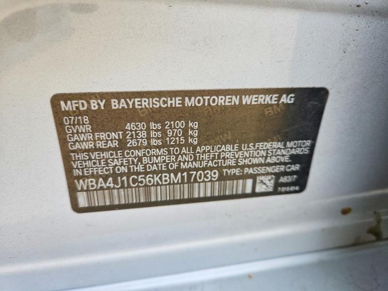 Продаж на аукціоні авто 2019 Bmw 430i, vin: WBA4J1C56KBM17039, номер лоту: 70077336