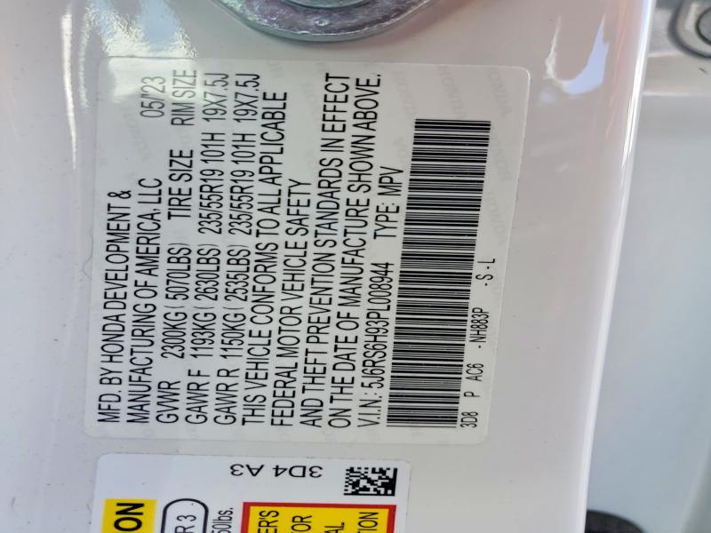 Aukcja sprzedaży 2023 Honda Cr-v, vin: 5J6RS6H93PL008944, numer aukcji: 68144666