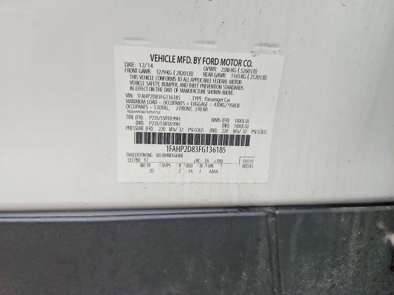 Aukcja sprzedaży 2015 Ford Taurus, vin: 1FAHP2D83FG136185, numer aukcji: 68203366