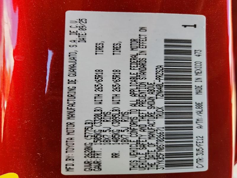 Aukcja sprzedaży 2025 Toyota Tacoma, vin: 3TYKB5FN0ST026671, numer aukcji: 67474936
