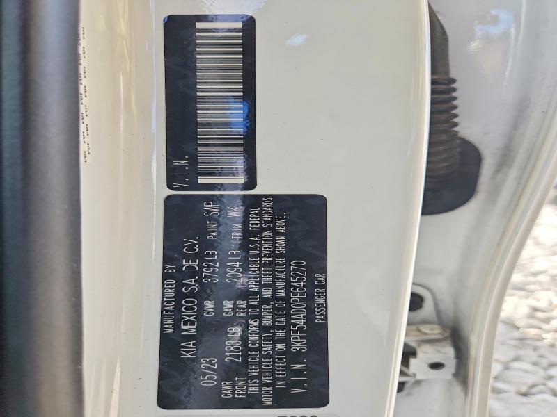 68380846 :رقم المزاد ، 3KPF54AD0PE645270 vin ، 2023 Kia Forte مزاد بيع