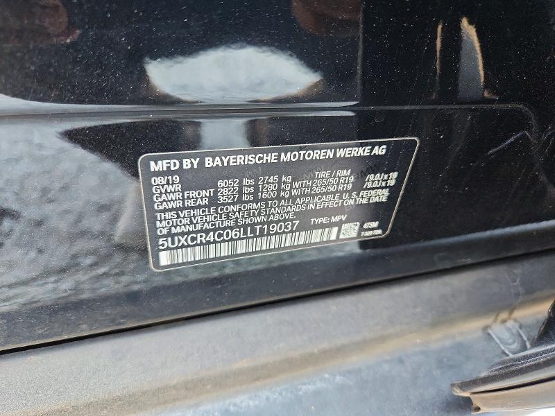66447146 :رقم المزاد ، 5UXCR4C06LLT19037 vin ، 2020 Bmw X5 مزاد بيع