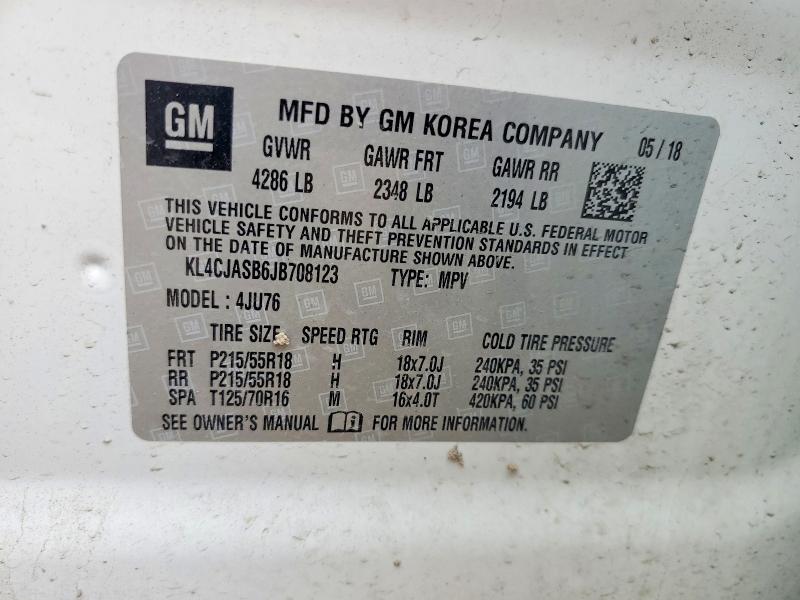 Продажа на аукционе авто 2018 Buick Encore, vin: KL4CJASB6JB708123, номер лота: 69673046