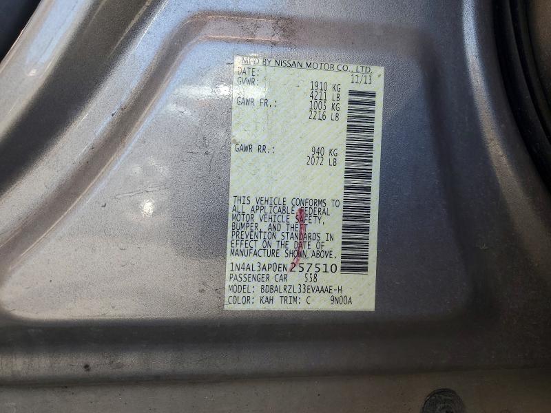 Продаж на аукціоні авто 2014 Nissan Altima, vin: 1N4AL3AP0EN257510, номер лоту: 67857486