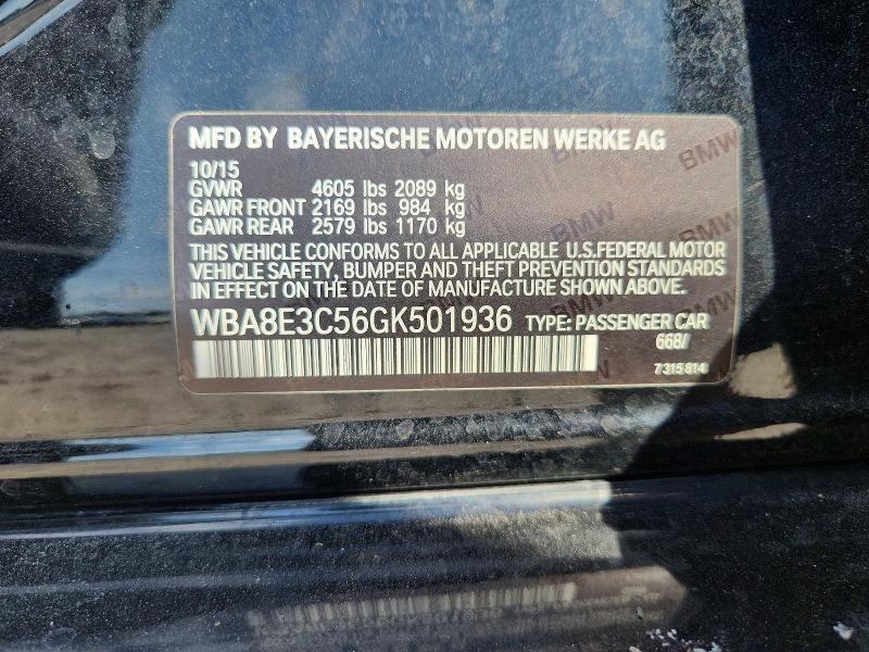 Продажа на аукционе авто 2016 Bmw 328, vin: WBA8E3C56GK501936, номер лота: 69088296