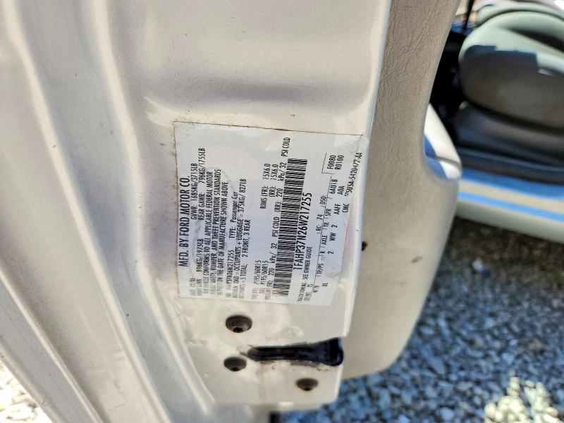 2006 Ford Focus მანქანა იყიდება აუქციონზე, vin: 1FAHP37N26W217255, აუქციონის ნომერი: 69101116