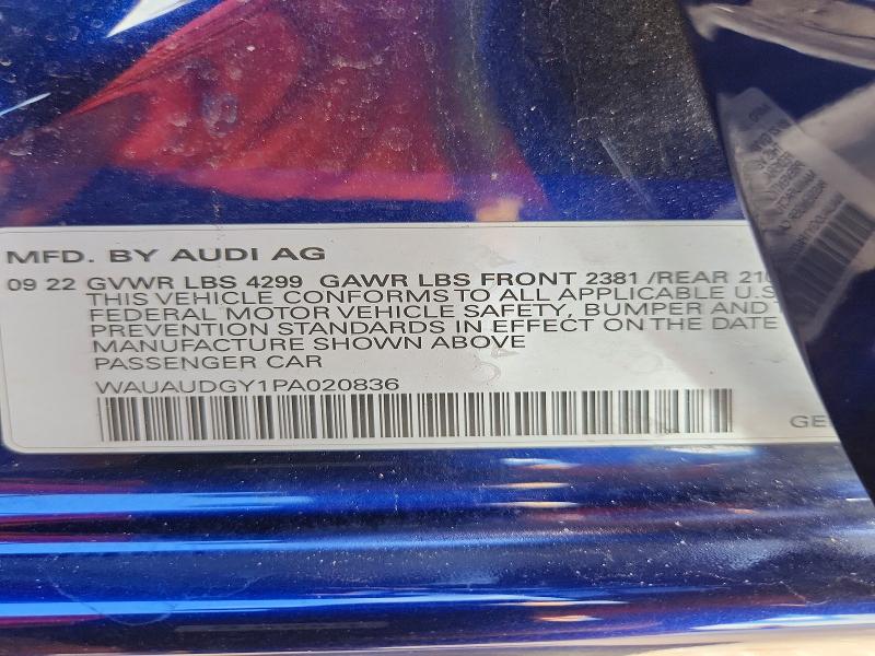 Продаж на аукціоні авто 2023 Audi A3, vin: WAUAUDGY1PA020836, номер лоту: 67238716