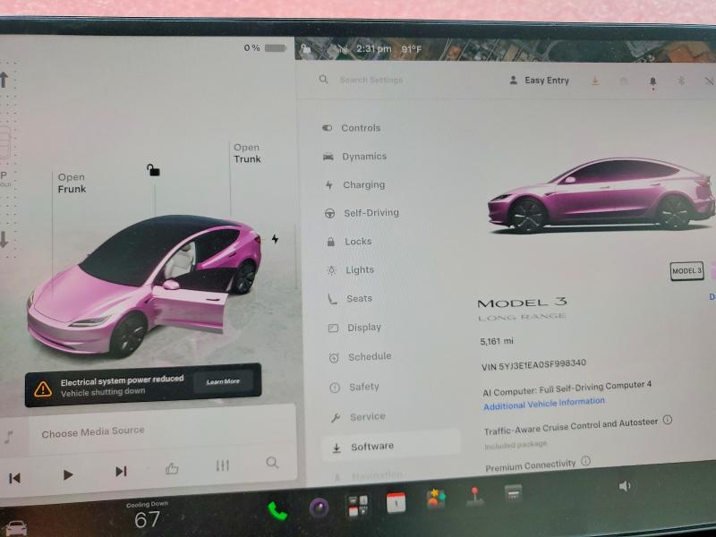 2025 Tesla Model 3 მანქანა იყიდება აუქციონზე, vin: 5YJ3E1EA0SF998340, აუქციონის ნომერი: 63563696