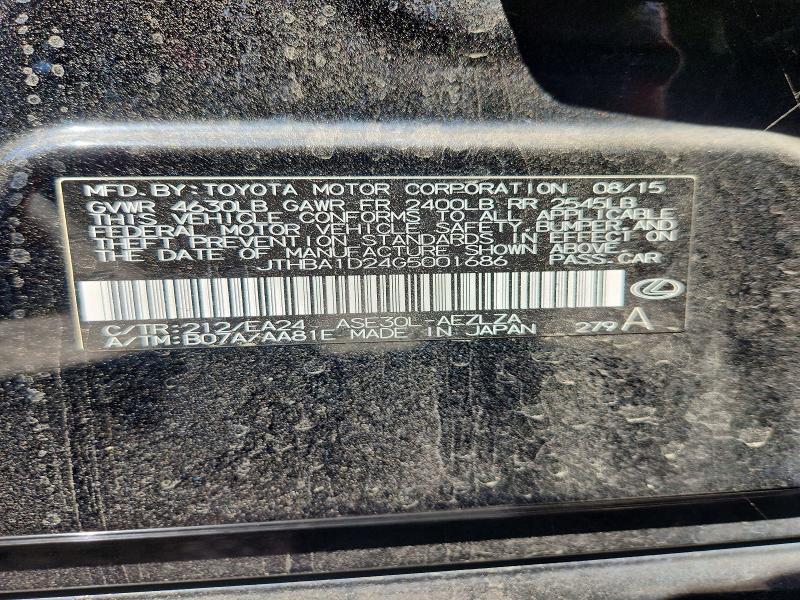 Aukcja sprzedaży 2016 Lexus Is, vin: JTHBA1D24G5001686, numer aukcji: 66931696