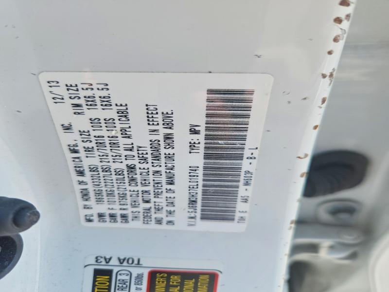 Продажа на аукционе авто 2014 Honda Cr-v, vin: 5J6RM3H37EL019740, номер лота: 69721376