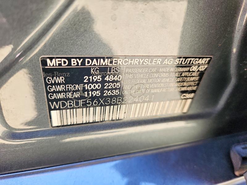 Продажа на аукционе авто 2008 Mercedes-benz E, vin: WDBUF56X38B224041, номер лота: 68389696