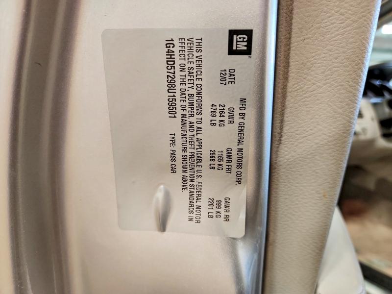 Продаж на аукціоні авто 2008 Buick Lucerne, vin: 1G4HD57298U159501, номер лоту: 67157176