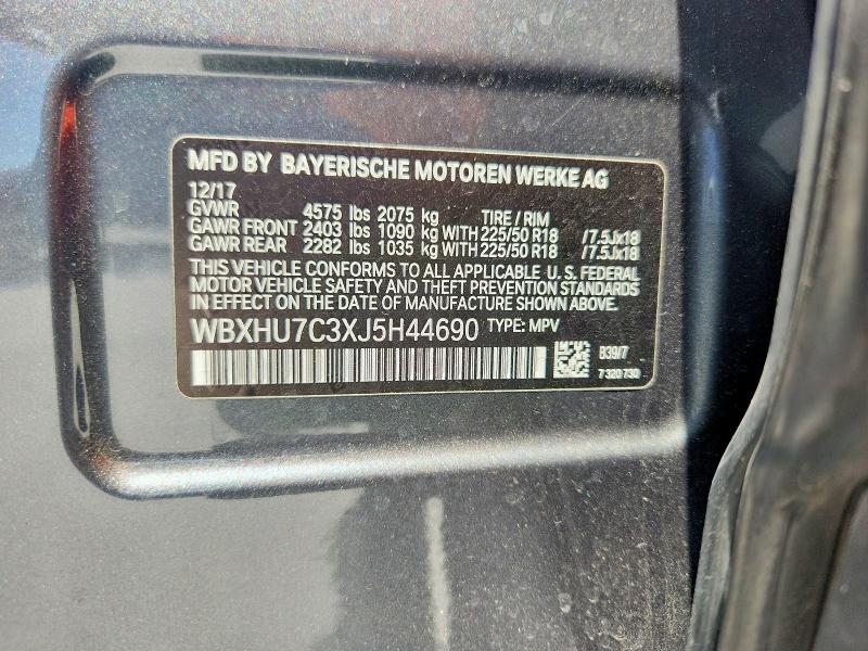 Продажа на аукционе авто 2018 Bmw X1, vin: WBXHU7C3XJ5H44690, номер лота: 68096016
