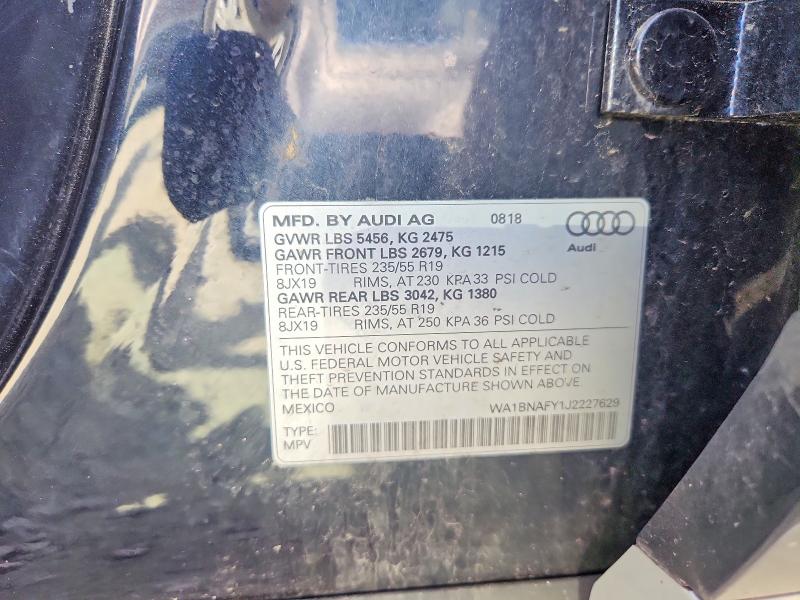 Aukcja sprzedaży 2018 Audi Q5, vin: WA1BNAFY1J2227629, numer aukcji: 69400986
