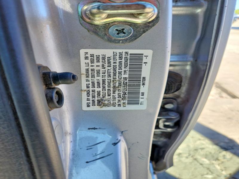 68357586 :رقم المزاد ، 19XFB4F25EE002149 vin ، 2014 Honda Civic مزاد بيع