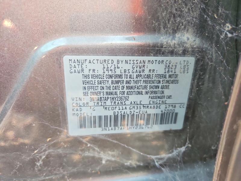 Aukcja sprzedaży 2017 Nissan Sentra, vin: 3N1AB7AP1HY236762, numer aukcji: 67397416