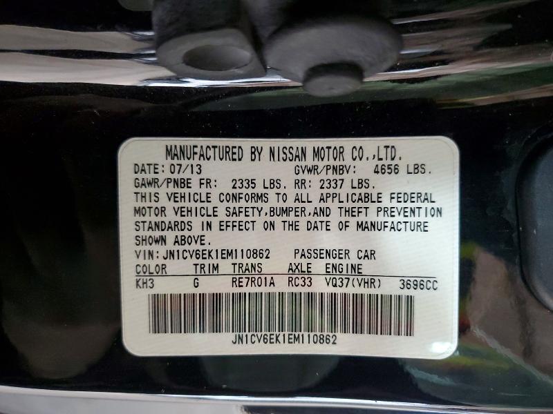 Продажа на аукционе авто 2014 Infiniti Q60 Coupe, vin: JN1CV6EK1EM110862, номер лота: 69119486