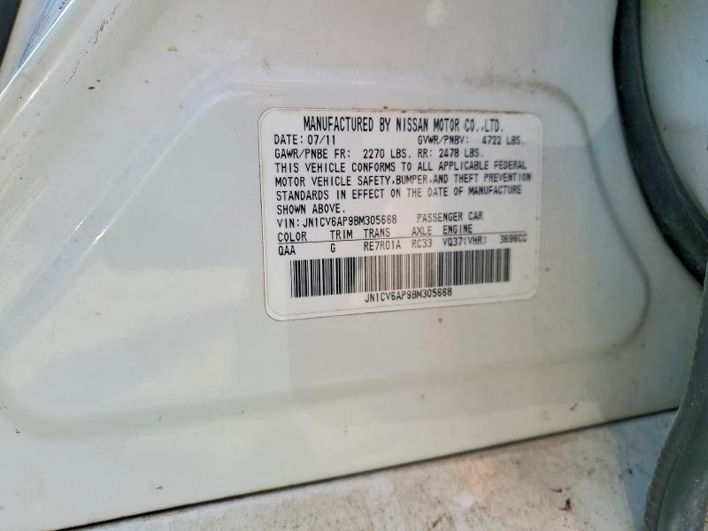 66714476 :رقم المزاد ، JN1CV6AP9BM305668 vin ، 2011 Infiniti G37 Sedan مزاد بيع