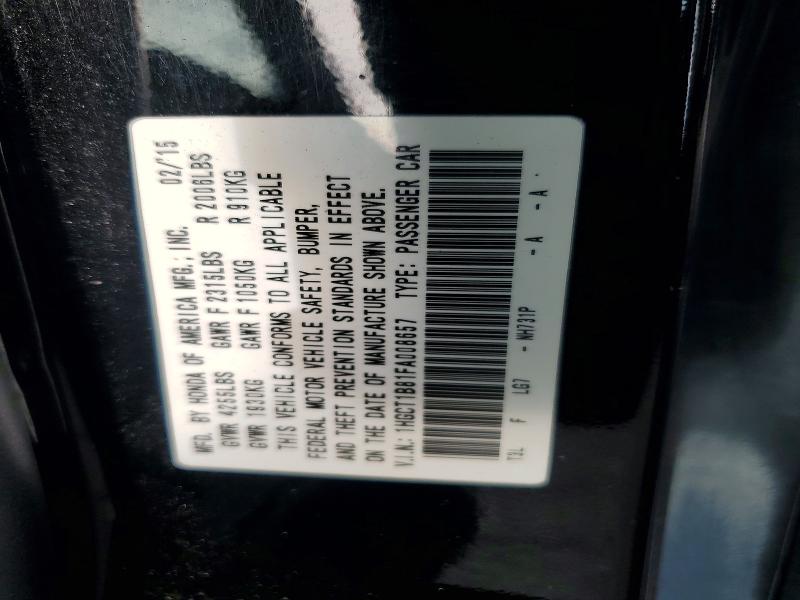 Aukcja sprzedaży 2015 Honda Accord, vin: 1HGCT1B81FA008657, numer aukcji: 67999636