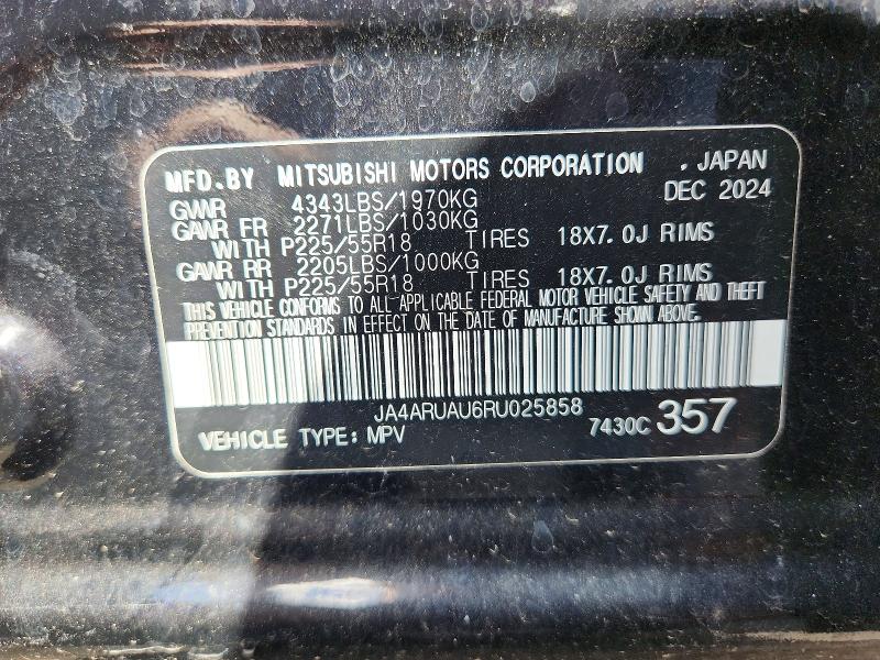 Aukcja sprzedaży 2024 Mitsubishi Outlander Sport, vin: JA4ARUAU6RU025858, numer aukcji: 69843876
