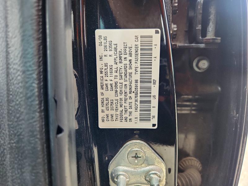 Aukcja sprzedaży 2008 Honda Accord, vin: 1HGCP36768A059186, numer aukcji: 68205626