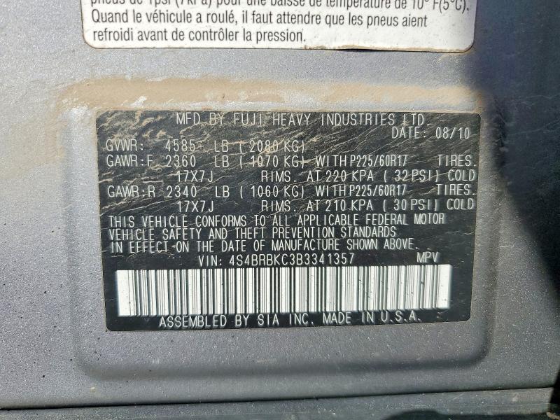Продажа на аукционе авто 2011 Subaru Outback, vin: 4S4BRBKC3B3341357, номер лота: 68896726