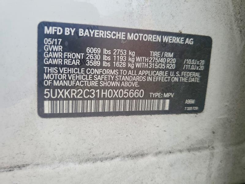 Продажа на аукционе авто 2017 Bmw X5, vin: 5UXKR2C31H0X05660, номер лота: 67257926