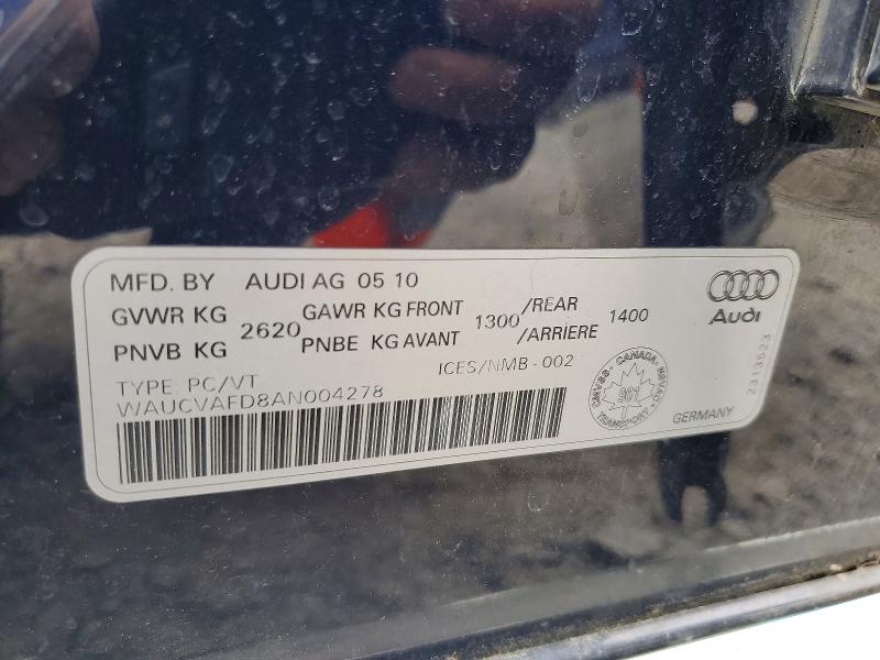 Aukcja sprzedaży 2011 Audi A8, vin: WAUCVAFD8AN004278, numer aukcji: 69341926