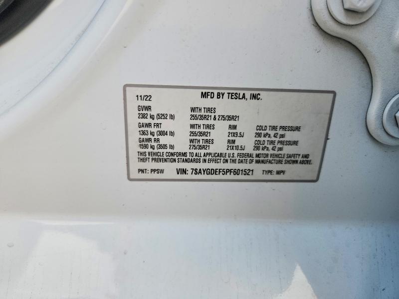 Aukcja sprzedaży 2023 Tesla Model Y, vin: 7SAYGDEF5PF601521, numer aukcji: 69896006